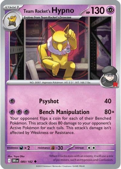 Team Rocket's Hypno SV10: Destined Rivals Pokemon card