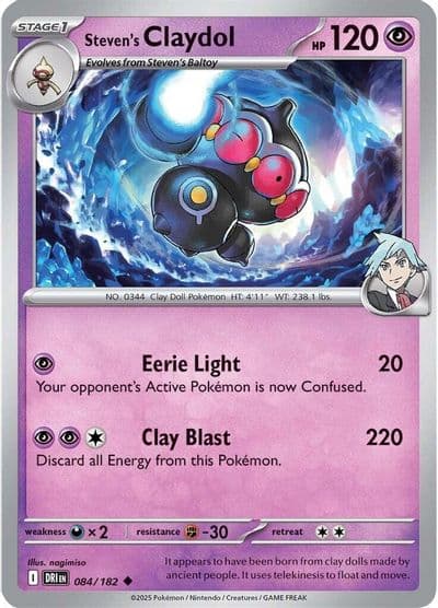 Steven's Claydol SV10: Destined Rivals Pokemon card