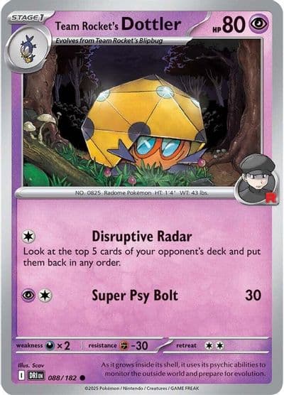 Team Rocket's Dottler SV10: Destined Rivals Pokemon card