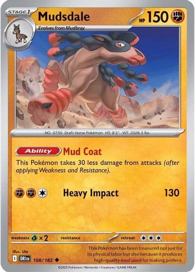 Mudsdale SV10: Destined Rivals Pokemon card