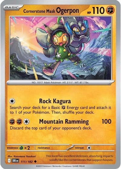 Cornerstone Mask Ogerpon SV10: Destined Rivals Pokemon card
