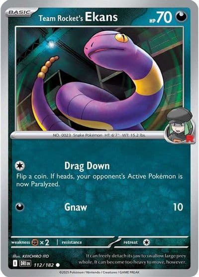 Team Rocket's Ekans SV10: Destined Rivals Pokemon card
