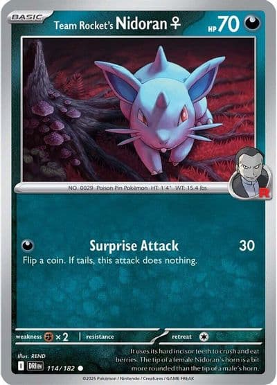 Team Rocket's Nidoran F SV10: Destined Rivals Pokemon card