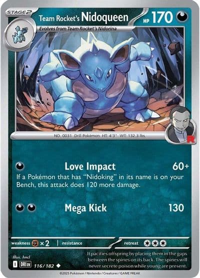 Team Rocket's Nidoqueen SV10: Destined Rivals Pokemon card