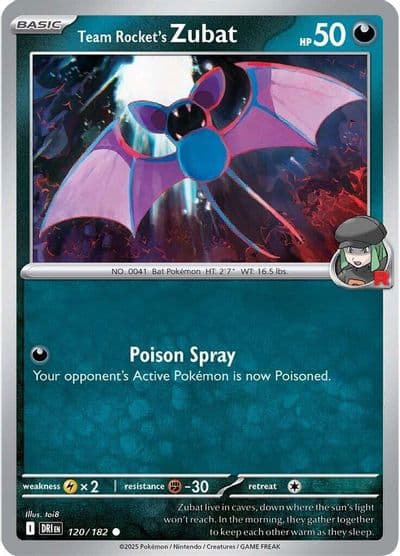 Team Rocket's Zubat SV10: Destined Rivals Pokemon card