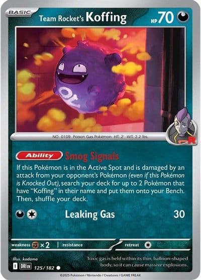 Team Rocket's Koffing SV10: Destined Rivals Pokemon card