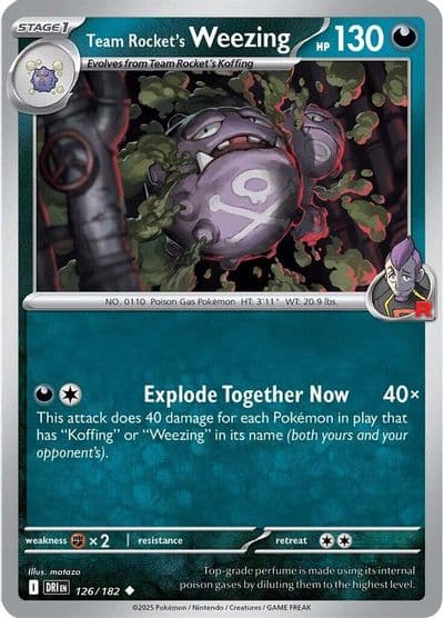 Team Rocket's Weezing SV10: Destined Rivals Pokemon card