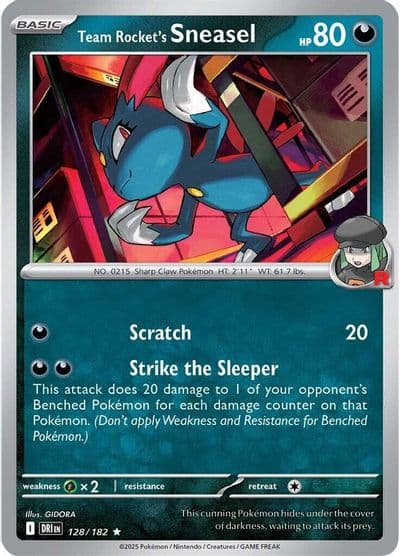 Team Rocket's Sneasel SV10: Destined Rivals Pokemon card