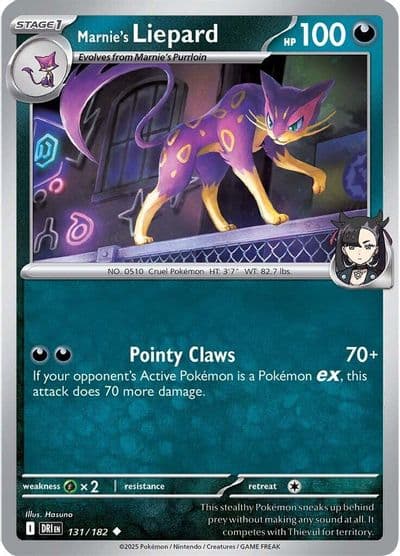 Marnie's Liepard SV10: Destined Rivals Pokemon card