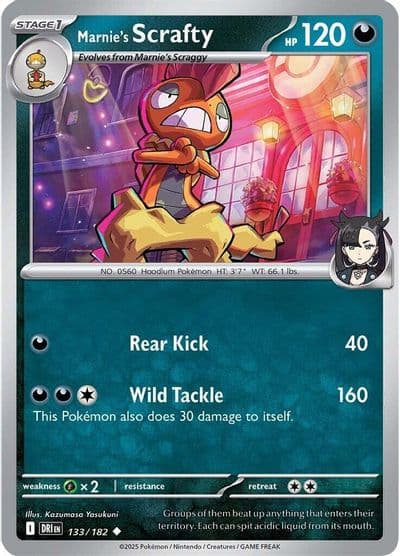 Marnie's Scrafty SV10: Destined Rivals Pokemon card