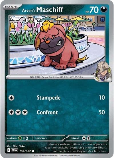 Arven's Maschiff SV10: Destined Rivals Pokemon card