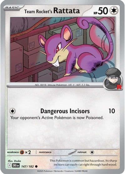 Team Rocket's Rattata SV10: Destined Rivals Pokemon card