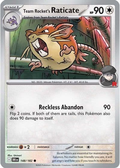 Team Rocket's Raticate SV10: Destined Rivals Pokemon card