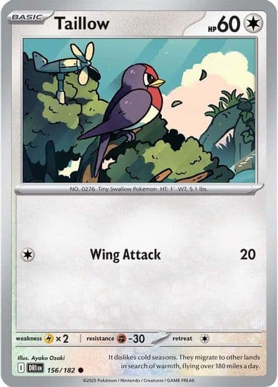 Taillow SV10: Destined Rivals Pokemon card