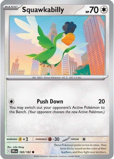 Squawkabilly SV10: Destined Rivals Pokemon card