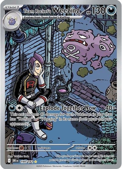 Team Rocket's Weezing SV10: Destined Rivals Pokemon card