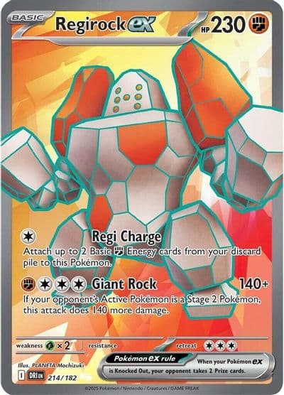 Regirock ex SV10: Destined Rivals Pokemon card