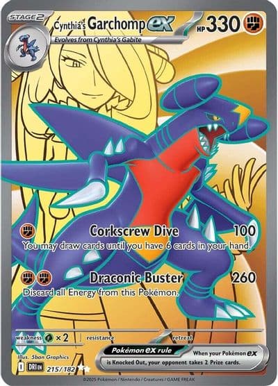Cynthia's Garchomp ex SV10: Destined Rivals Pokemon card