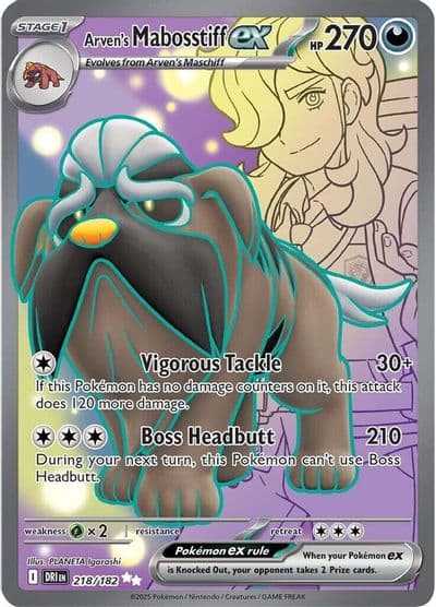 Arven's Mabosstiff ex SV10: Destined Rivals Pokemon card