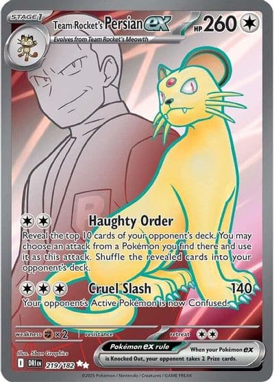 Team Rocket's Persian ex SV10: Destined Rivals Pokemon card