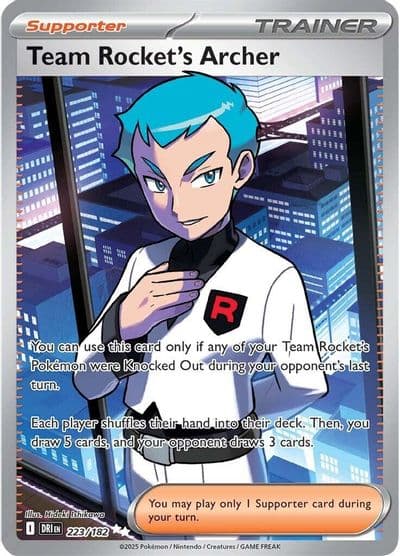 Team Rocket's Archer SV10: Destined Rivals Pokemon card