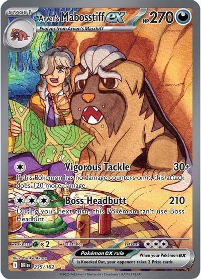 Arven's Mabosstiff ex SV10: Destined Rivals Pokemon card