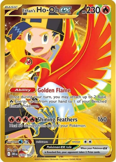Ethan's Ho-Oh ex SV10: Destined Rivals Pokemon card