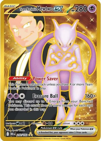 Team Rocket's Mewtwo ex SV10: Destined Rivals Pokemon card