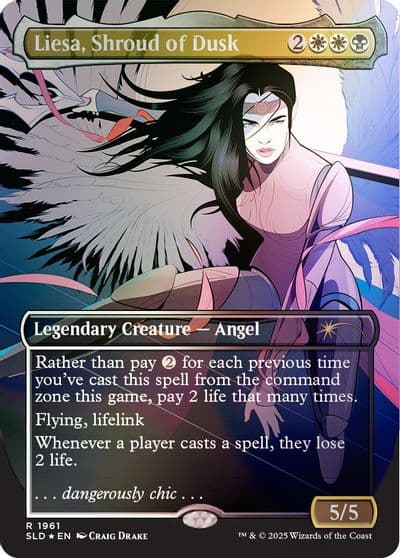 Liesa Shroud of Dusk Rainbow Foil Secret Lair Drop Series Magic card