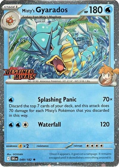 Misty's Gyarados (Prerelease) Miscellaneous Cards & Products Pokemon card