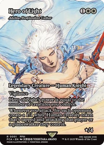 Hero of Light Adeline Resplendent Cathar Showcase FINAL FANTASY: Through the Ages Magic card