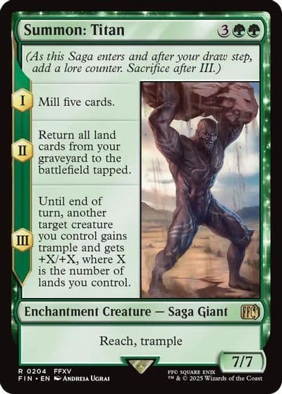 Summon Titan FINAL FANTASY Magic card