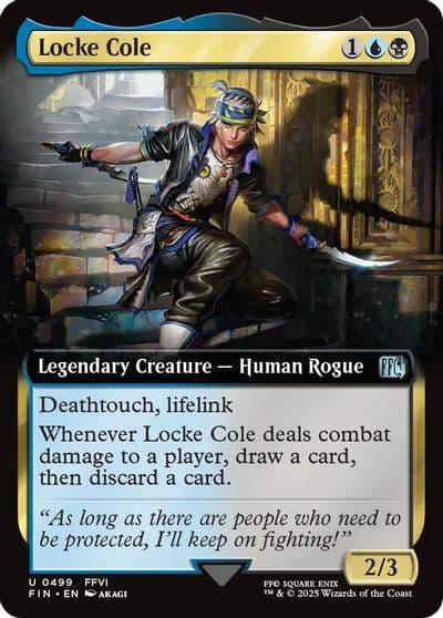 Locke Cole Extended Art FINAL FANTASY Magic card