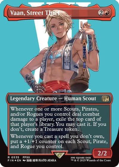 Vaan Street Thief Borderless Surge Foil FINAL FANTASY Magic card