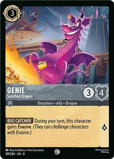 Genie Satisfied Dragon Reign of Jafar Lorcana card