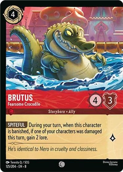 Brutus Fearsome Crocodile Foil Reign of Jafar Lorcana card
