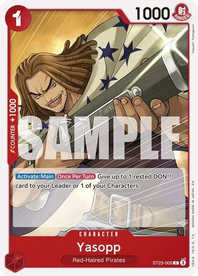 Yasopp Starter Deck 23: RED Shanks One Piece card