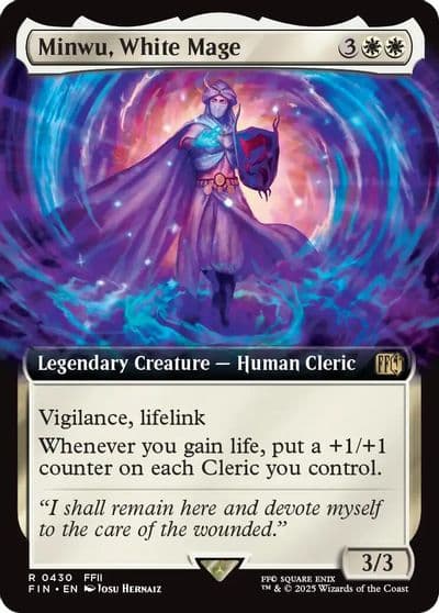 Minwu White Mage Extended Art FINAL FANTASY Magic card