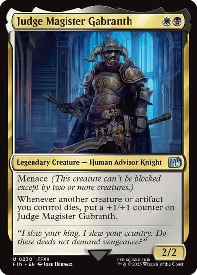 Judge Magister Gabranth FINAL FANTASY Magic card