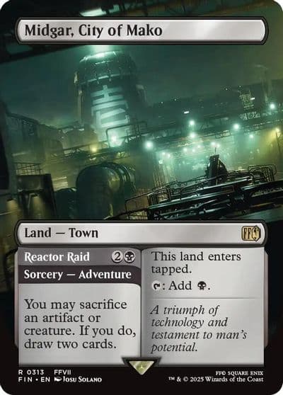 Midgar City of Mako Borderless FINAL FANTASY Magic card