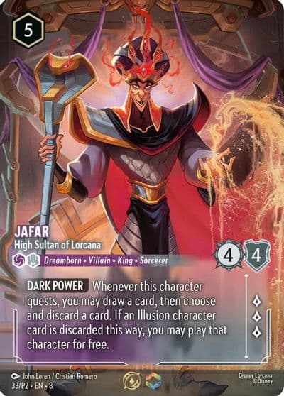 Jafar High Sultan of Lorcana Store Championship Disney Lorcana Promo Cards Lorcana card