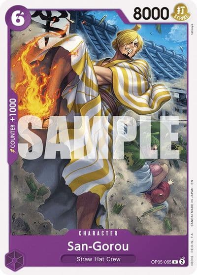 San Gorou Reprint Starter Deck 26: PURPLE/BLACK Monkey.D.Luffy One Piece card