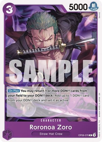 Roronoa Zoro Reprint Starter Deck 26: PURPLE/BLACK Monkey.D.Luffy One Piece card