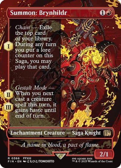 Summon Brynhildr Borderless FINAL FANTASY Magic card