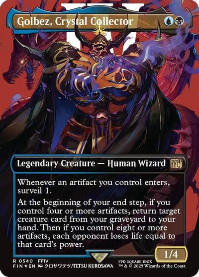 Golbez Crystal Collector Borderless Surge Foil FINAL FANTASY Magic card