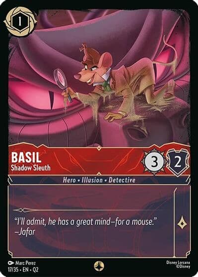 Basil Shadow Sleuth Illumineer's Quest: Palace Heist Lorcana card