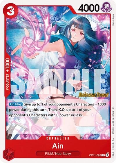 Ain A Fist of Divine Speed Release Event Cards One Piece card