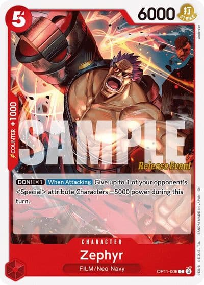 Zephyr A Fist of Divine Speed Release Event Cards One Piece card