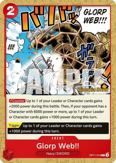 Glorp Web A Fist of Divine Speed Release Event Cards One Piece card