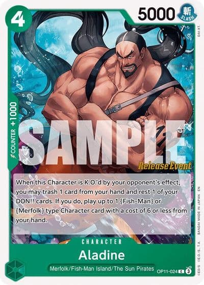 Aladine A Fist of Divine Speed Release Event Cards One Piece card